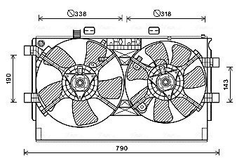 Вентилятор охолодження радіатора AVA QUALITY COOLING MT7530