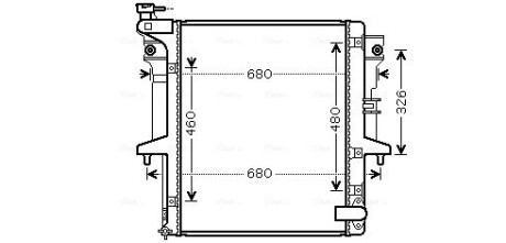 Радіатор охолодження mitsubishi l 200 (06-) 2.5 d механіка (ava) AVA QUALITY COOLING MTA2202