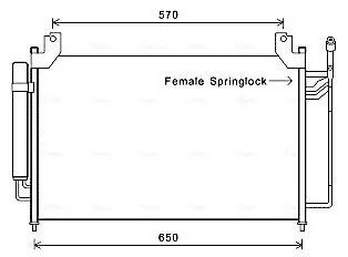 Радиатор кондиционера ava AVA QUALITY COOLING MZA5240D