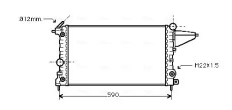 Радіатор, охолодження двигуна AVA QUALITY COOLING OL2117