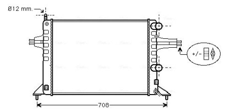 Радиатор, охлаждение двигателя AVA QUALITY COOLING OL2257