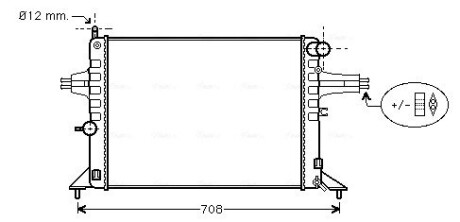 Радиатор astra g 1.4 mt -ac 98- (ava) AVA QUALITY COOLING OL2272