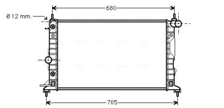 Радіатор, охолодження двигуна AVA QUALITY COOLING OL2324