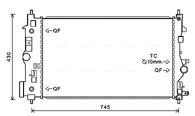 Радіатор охолодження chevrolet cruze, opel astra j (ava) AVA QUALITY COOLING OL2546