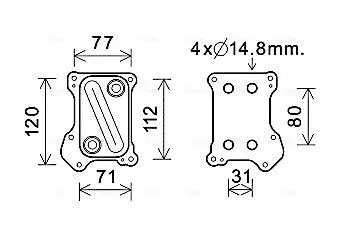 Охладитель масла AVA QUALITY COOLING OL3686