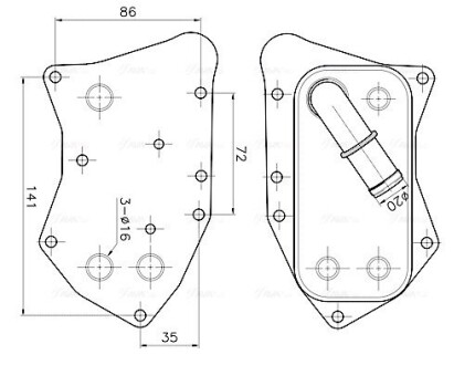 Охладитель масла AVA QUALITY COOLING OL3749