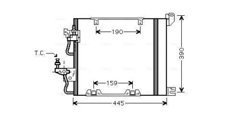 Конденсатор кондиціонера astra h 17/19ctdi mt 04-(ava) AVA QUALITY COOLING OL5368D