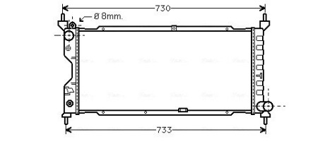 Радиатор охлаждения combo/corsa b 1.5/1.7 d (ava) AVA QUALITY COOLING OLA2185