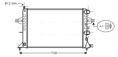 Радиатор, охлаждение двигателя AVA QUALITY COOLING OLA2255