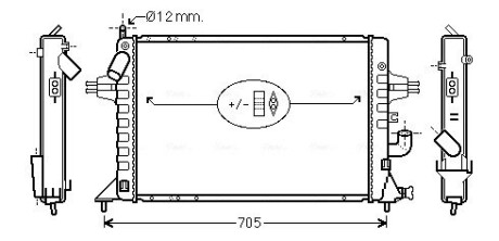 Радиатор, охлаждение двигателя AVA QUALITY COOLING OLA2294