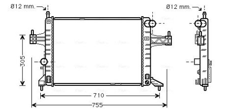 Радиатор охлаждения двигателя AVA QUALITY COOLING OLA2306