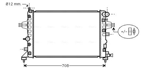 Радиатор astra -h 1.4i / 1.8i 02/04-(ava) AVA QUALITY COOLING OLA2362