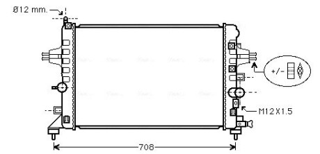 Радиатор охлаждения двигателя astra h 16i-16v mt/at 04- (ava) AVA QUALITY COOLING OLA2363