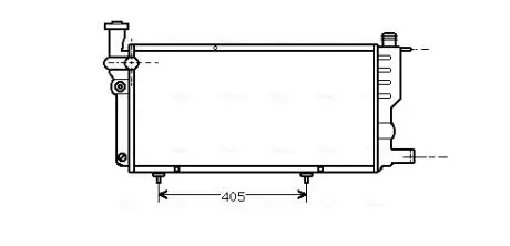 Радиатор, охлаждение двигателя AVA QUALITY COOLING PE2099