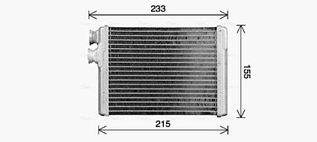 Радіатор обігрівача салону Peugeot 308 (14-) AVA QUALITY COOLING PE6429