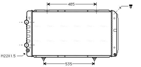 Радиатор, Система охлаждения двигателя AVA QUALITY COOLING PEA2146 (фото 1)