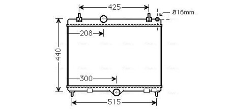 Радиатор охлаждения двигателя AVA QUALITY COOLING PEA2358