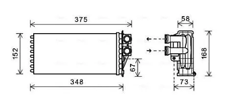 Радиатор отопителя салона Peugeot 3008 5005, Citroen DS5 AVA AVA QUALITY COOLING PEA6359
