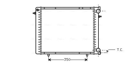 Радиатор охлаждения двигателя ren r19/traffic 2 88-96 (ava) AVA QUALITY COOLING RT2045