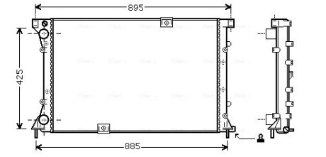 Радіатор, охолодження двигуна AVA QUALITY COOLING RT2313