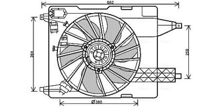 Вентилятор охолодження радіатора AVA QUALITY COOLING RT7539