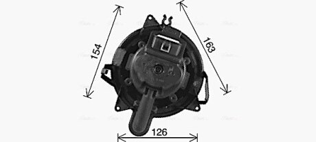 Вентилятор обогревателя салона Renault Capture (13-), Clio (13-) AVA AVA QUALITY COOLING RT8676