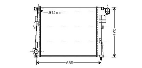 Радіатор охолодження Nissan; opel; renault (ava) AVA QUALITY COOLING RTA2427