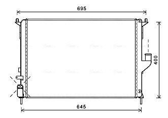 Радіатор охолодження двигуна logan1.6 i*04/08- (ava) AVA QUALITY COOLING RTA2477