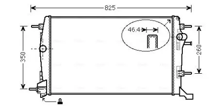 Радиатор охлаждения двигателя renault scenic (2009) 1.9 dci (ava) AVA QUALITY COOLING RTA2616