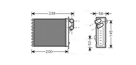 Теплообменник, отопление салона AVA QUALITY COOLING RTA6398