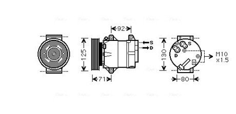 Компресор кондиціонера NISSAN/RENAULT (AVA) AVA QUALITY COOLING RTAK441