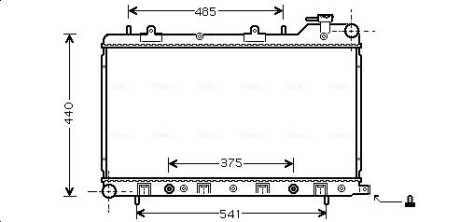 Радиатор, охлаждение двигателя AVA QUALITY COOLING SU2049