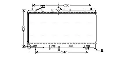 Радиатор охлаждения двигателя legacy4/outb 20/25 mt 03- (ava) AVA QUALITY COOLING SU2065