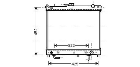 Радиатор, Система охлаждения двигателя AVA QUALITY COOLING SZ2109