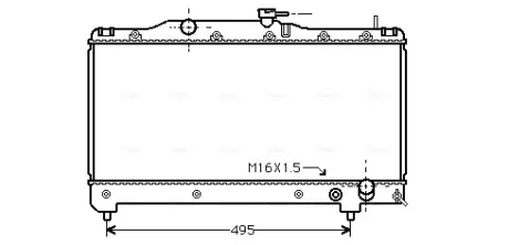 Радиатор, охлаждение двигателя AVA QUALITY COOLING TO2163
