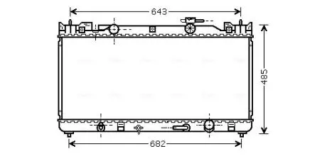 Радиатор охлаждения toyota camry (01-) 2.0/2.4 (ava) AVA QUALITY COOLING TO2282