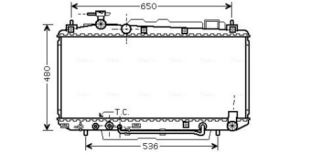 Радиатор, охлаждение двигателя AVA QUALITY COOLING TO2301
