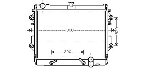 Радиатор охлаждения lexus lx 570 (07-) (ava) AVA QUALITY COOLING TO2491