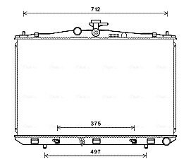 Радиатор, Система охлаждения двигателя AVA QUALITY COOLING TO2675