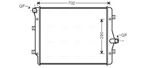 Радиатор охлаждения двигателя AVA QUALITY COOLING VN2208