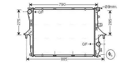 Радіатор охолодження audi; porsche; volkswagen vw2214 (ava) AVA QUALITY COOLING VN2214