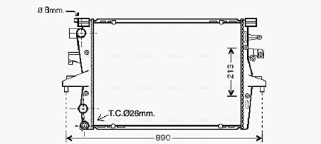 Радіатор охолодження transporter t5 mt 03-(ava) AVA QUALITY COOLING VN2230