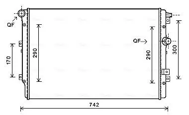 Радиатор охлаждения двигателя ava AVA QUALITY COOLING VN2362