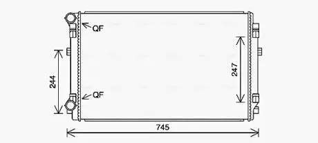Радиатор, Система охлаждения двигателя AVA QUALITY COOLING VN2404 (фото 1)