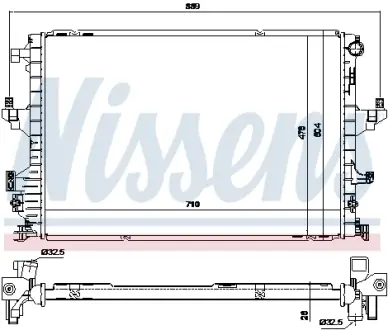 Радиатор, система охлаждения двигателя AVA QUALITY COOLING VN2462