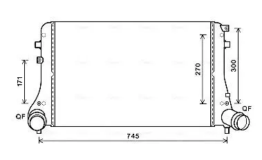 Интеркулер VAG Golf VI Jetta III IV 2,0TDI AVA AVA QUALITY COOLING VN4377
