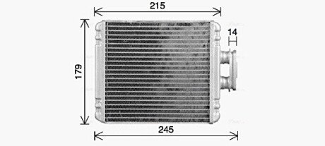 Радиатор обогревателя салона Skoda Fabia 15>, Rapid 13>, VW Polo 09> Behr ver. AVA QUALITY COOLING VN6434