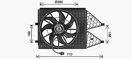 Вентилятор охолодження радіатора AVA QUALITY COOLING VN7545