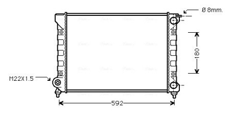 Радіатор охолодження seat, vw vwa2045 (ava) AVA QUALITY COOLING VNA2045