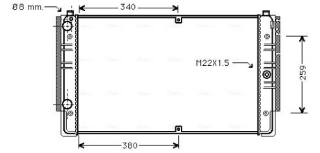 Радіатор охолодження volkswagen transporter t4 (70x, 7d) (90-) (ava) AVA QUALITY COOLING VNA2149